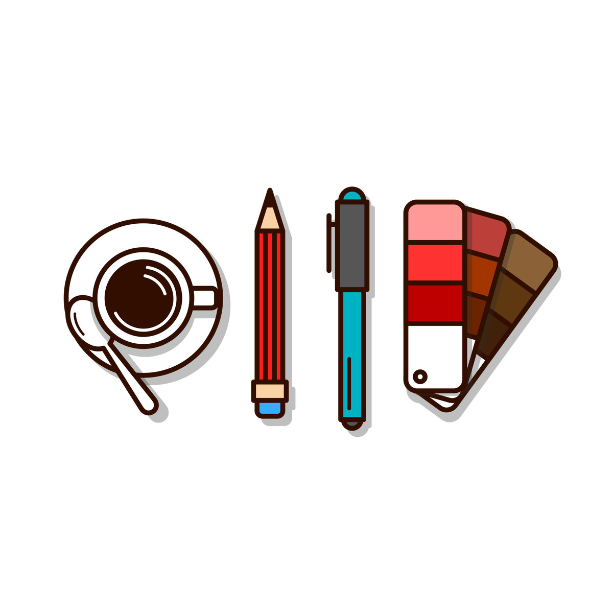 Strumenti di progettazione illustrazione in stile Gummy scarica in PNG, SVG