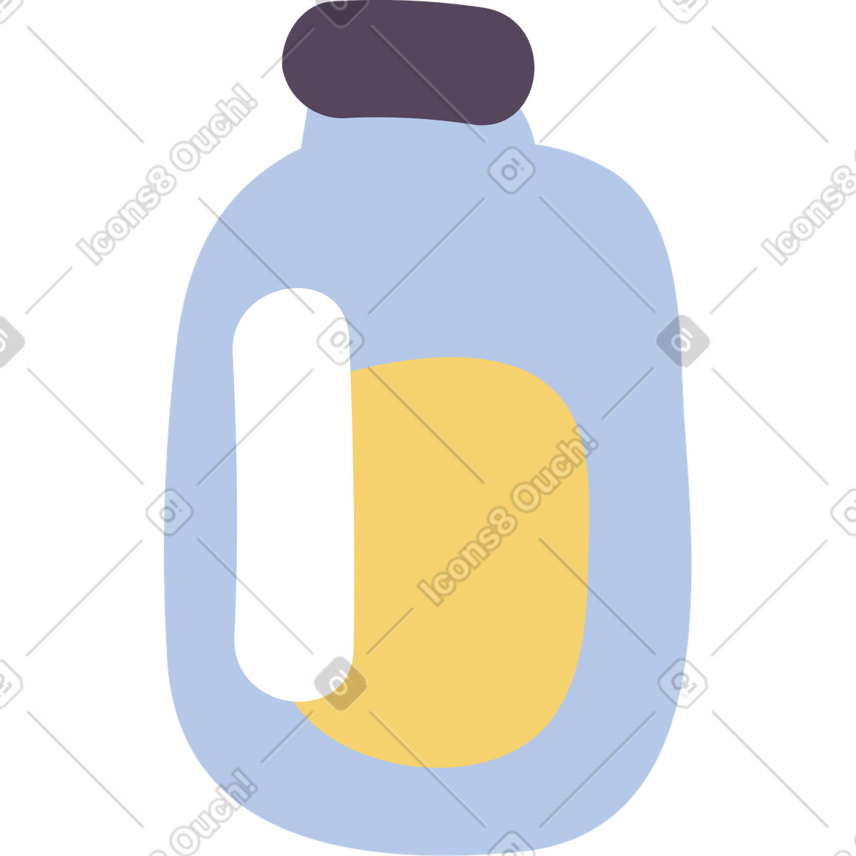 Bottiglia illustrazione in stile Pluto scarica in PNG, SVG