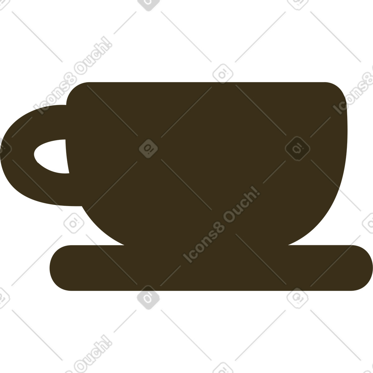 Ilustração de Copo em no estilo Arabica para baixar em PNG, SVG