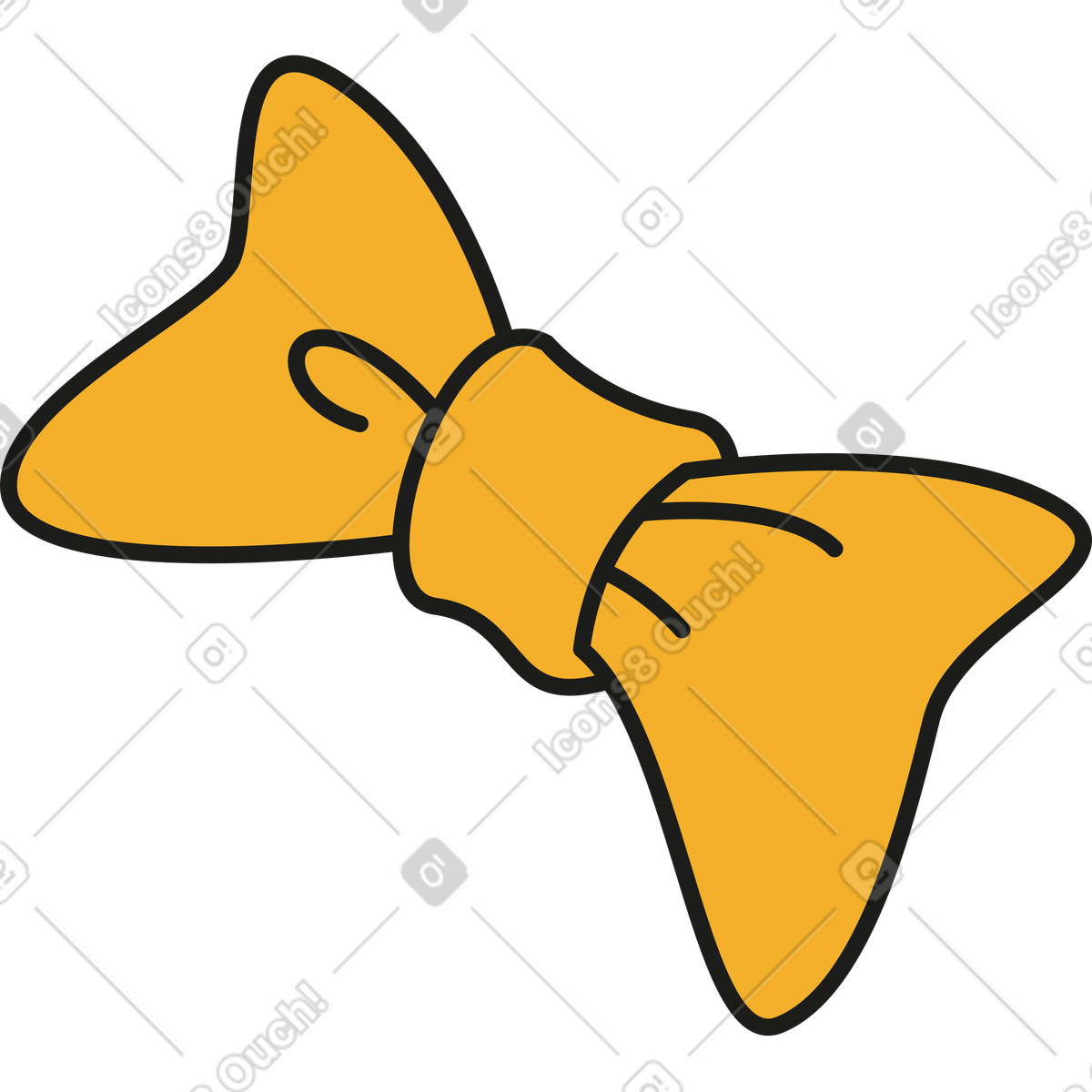 Rubber スタイルの Bowtie のイラストをPNG、SVG形式でダウンロード