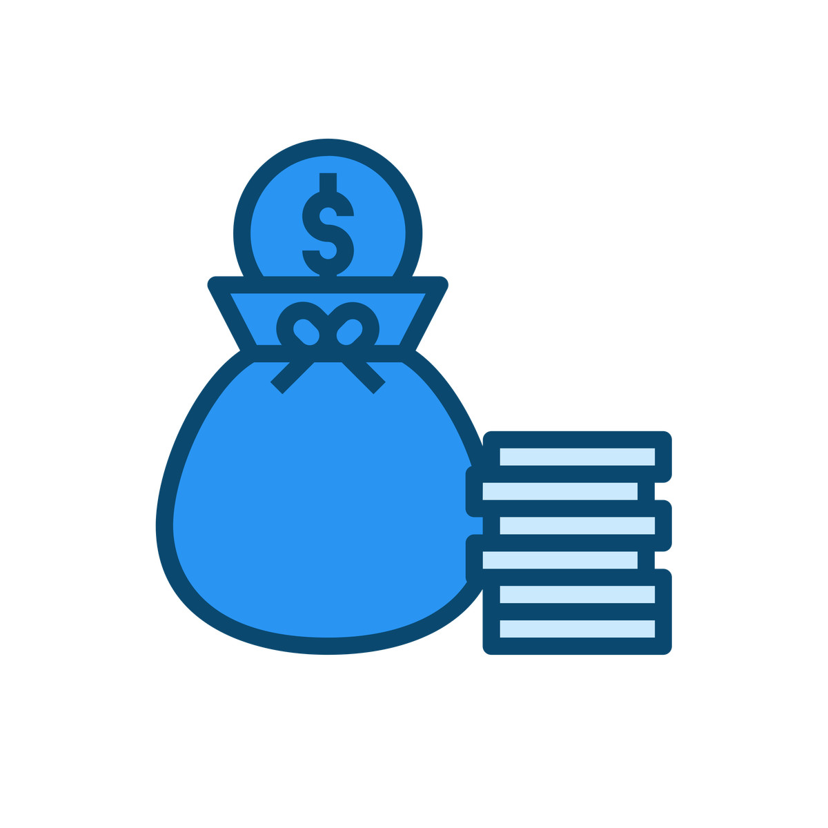 Financial savings icon-Illustration im Delesign-Stil als Download in PNG, SVG