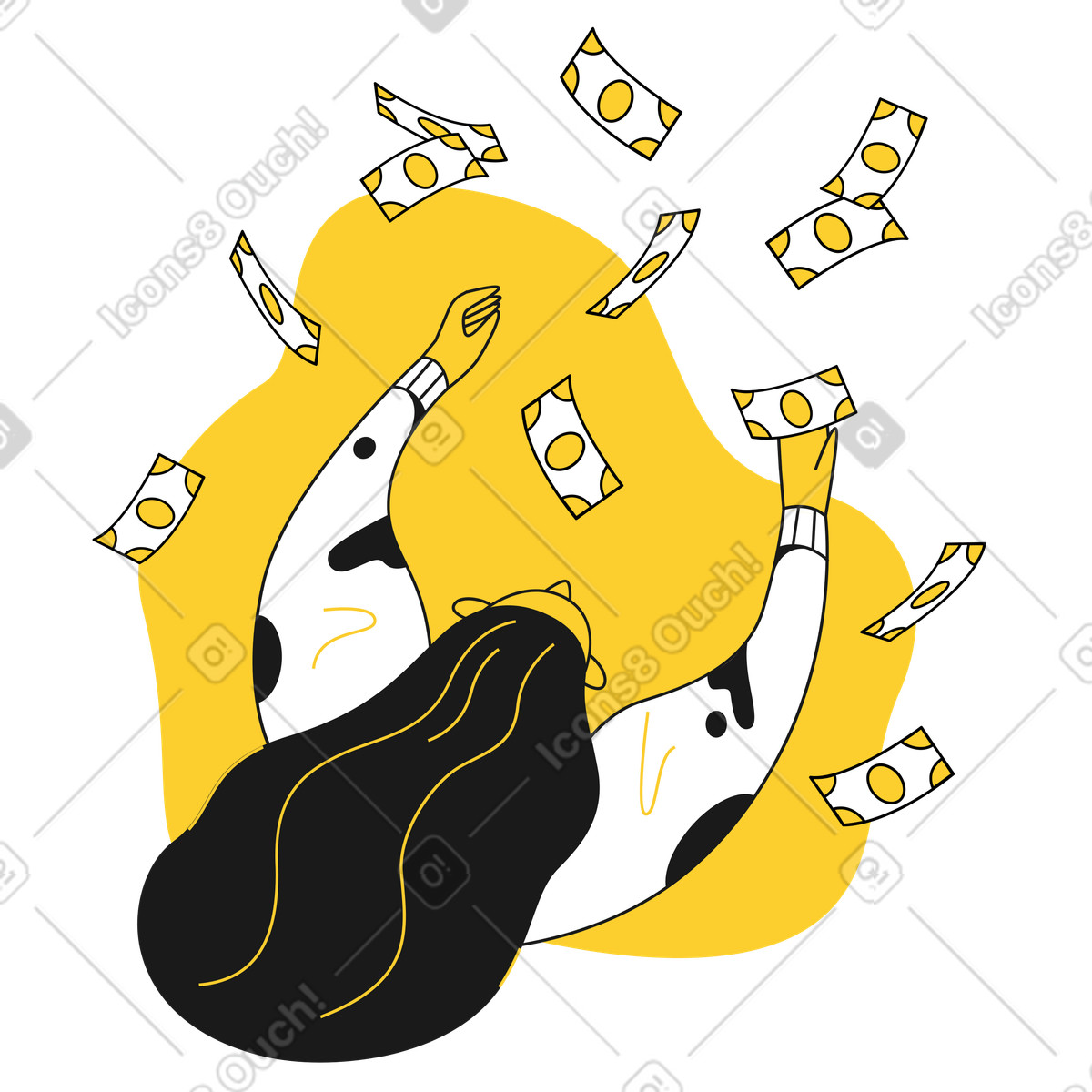 下载 Taxi 风格的 下雨了 插画，支持 PNG、SVG 格式