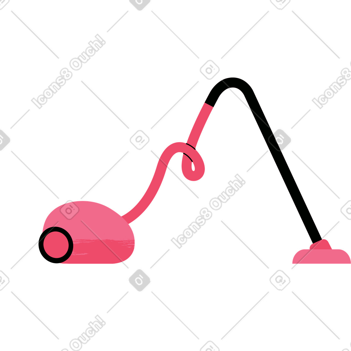 Illustration Aspirateur rouge dans le style Juicy à télécharger aux formats PNG, SVG