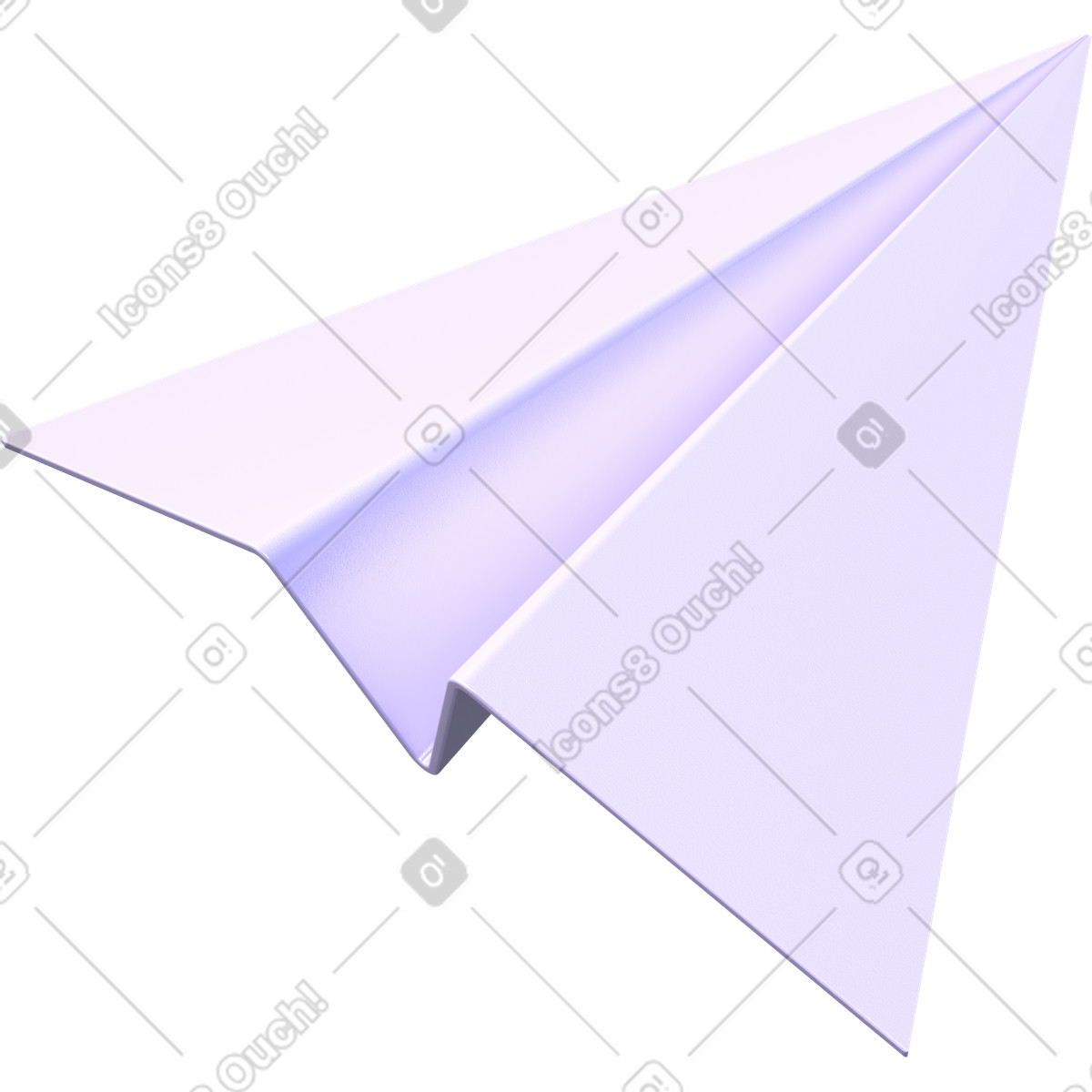 Aeroplano di carta illustrazione in stile 3D Boost scarica in PNG, SVG