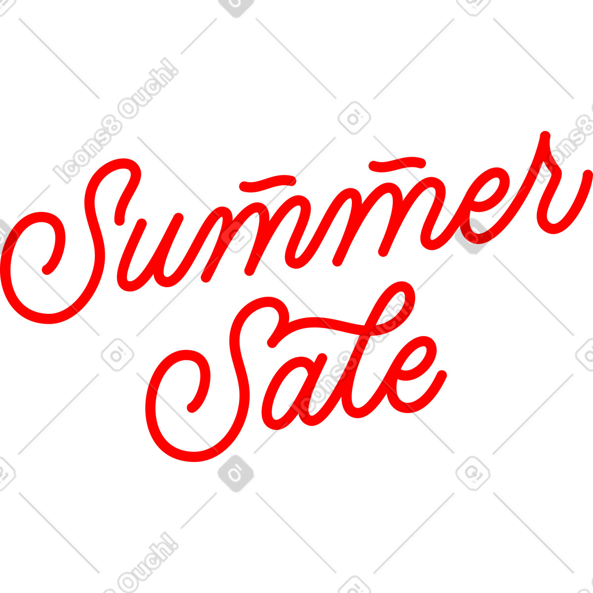 Summer sale lettering calligraphy style line text animated illustration in download in GIF, Lottie (JSON), AE
