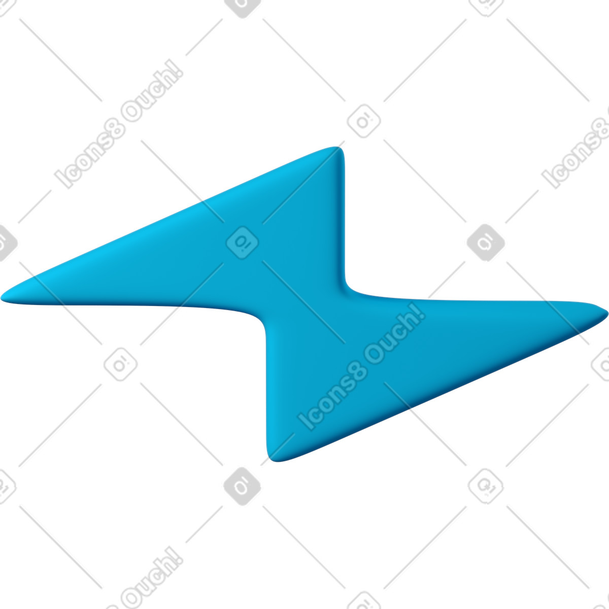 Ilustração de Blue high voltage sign em no estilo 3D Business para baixar em PNG, SVG