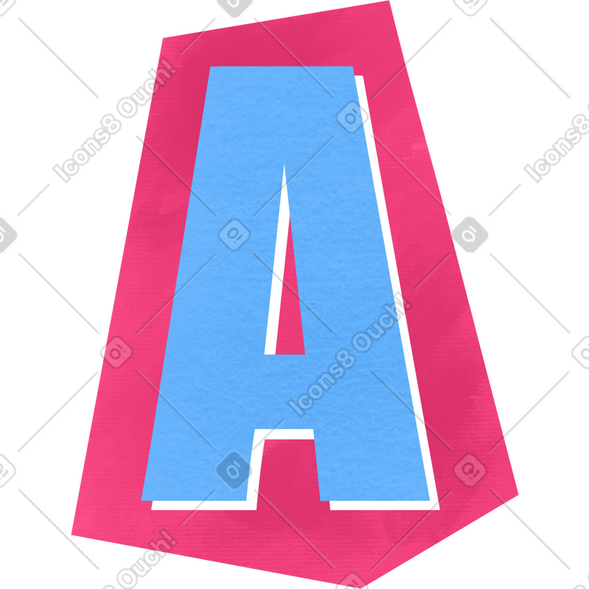 Paper Cut 스타일의 Collage capital letter a 일러스트레이션 PNG, SVG 다운로드