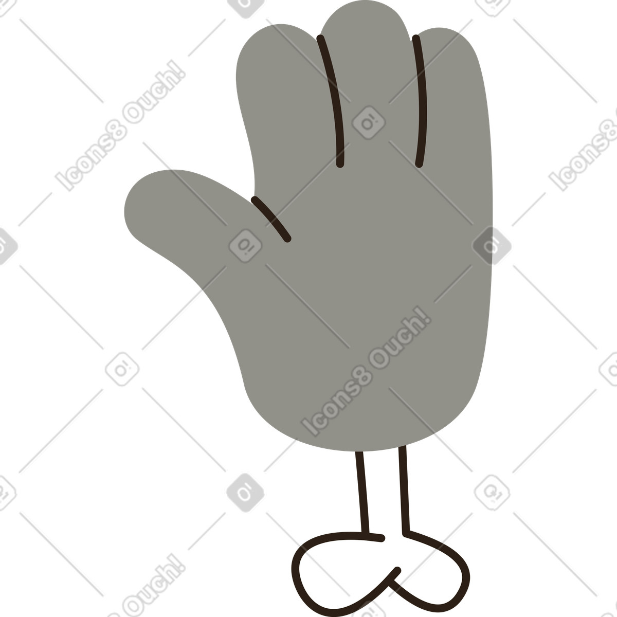 Illustration Main avec os dans le style Plain à télécharger aux formats PNG, SVG