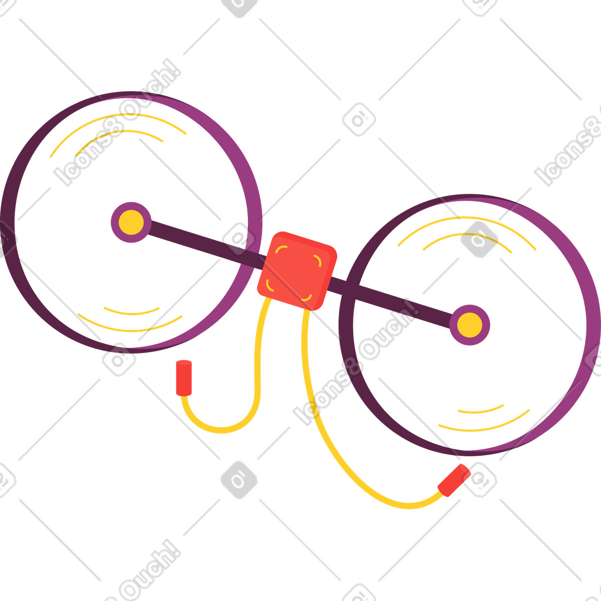 Aircraft illustration in Sammy style download in PNG, SVG