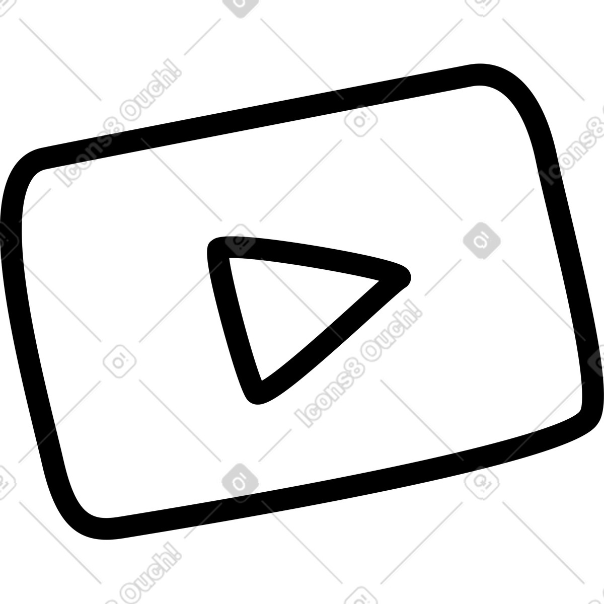 Иллюстрация Логотип youtube в стиле Rocky — скачать в форматах PNG, SVG
