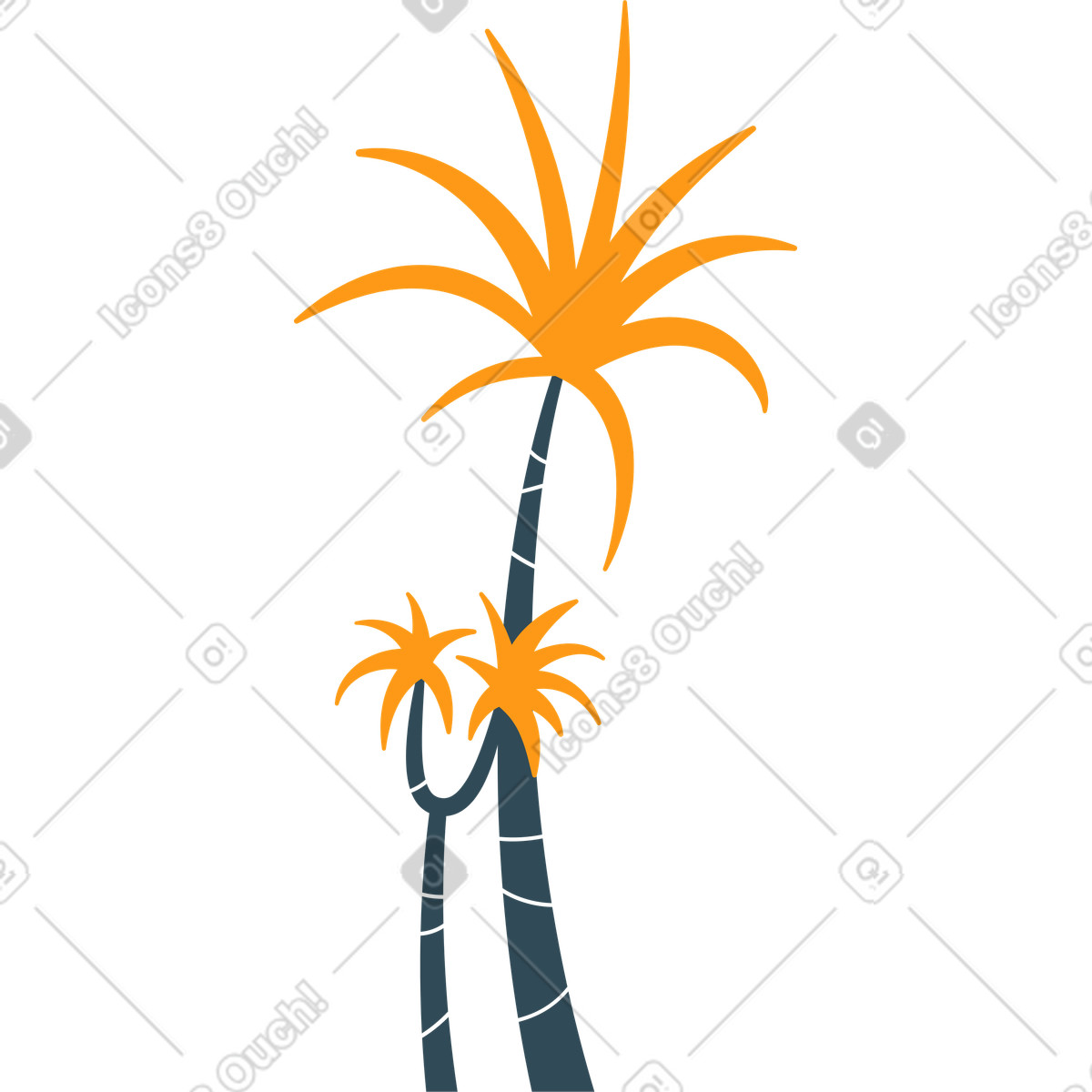 Palme illustrazione in stile Kingdom scarica in PNG, SVG