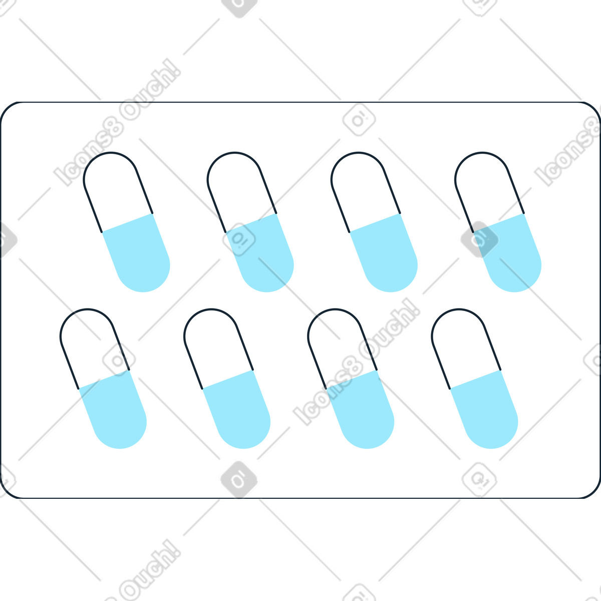 下载 Indigo 风格的 药丸泡罩 插画，支持 PNG、SVG 格式