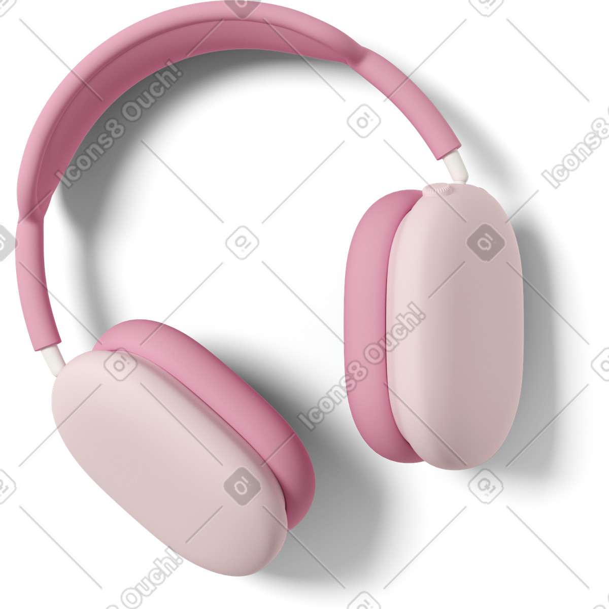 Illustration Airpods max pink dans le style 3D Casual life à télécharger aux formats PNG, SVG