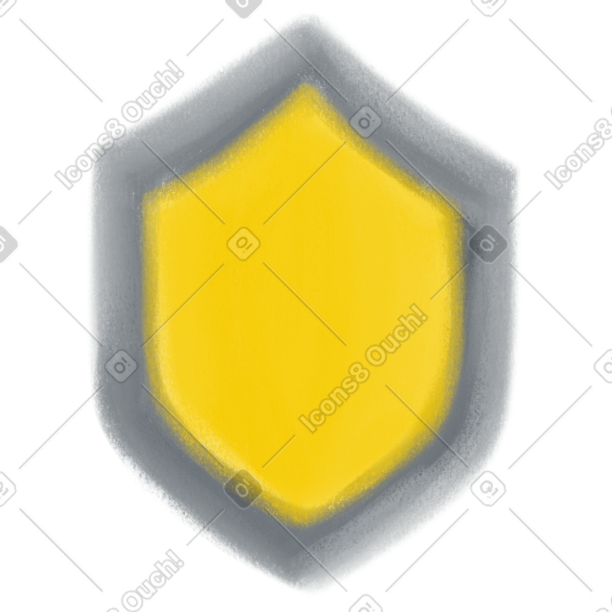 Ilustración Shield en estilo Mushy a descargar en PNG y SVG
