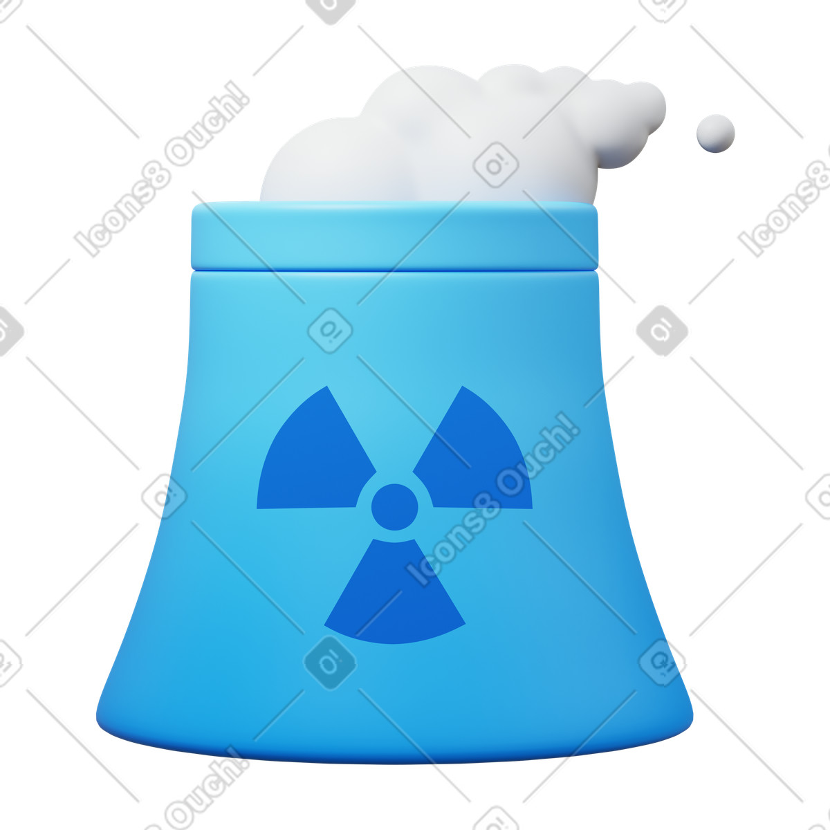 Иллюстрация Nuclear power plant в стиле 3D Fluency — скачать в форматах PNG, SVG