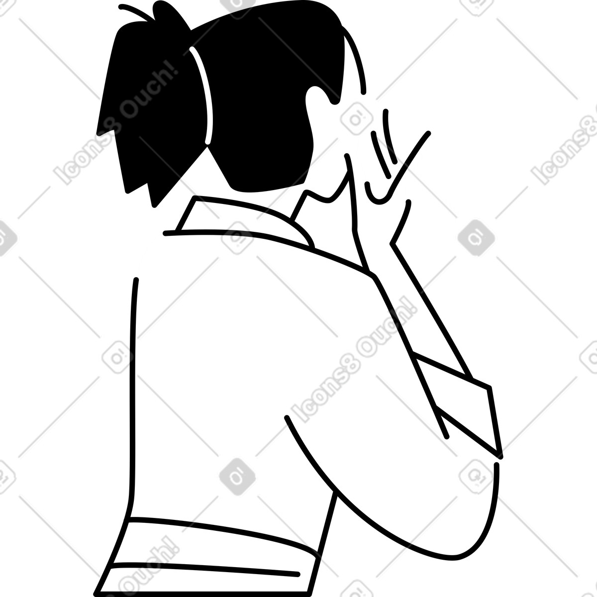 Donna dal retro illustrazione in stile Weekday scarica in PNG, SVG