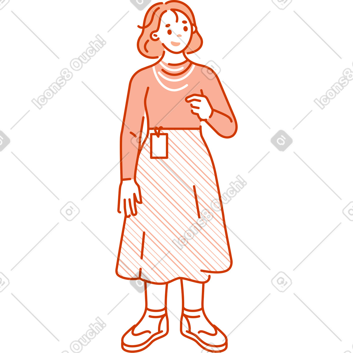 Illustration Femme dans le style Natty à télécharger aux formats PNG, SVG