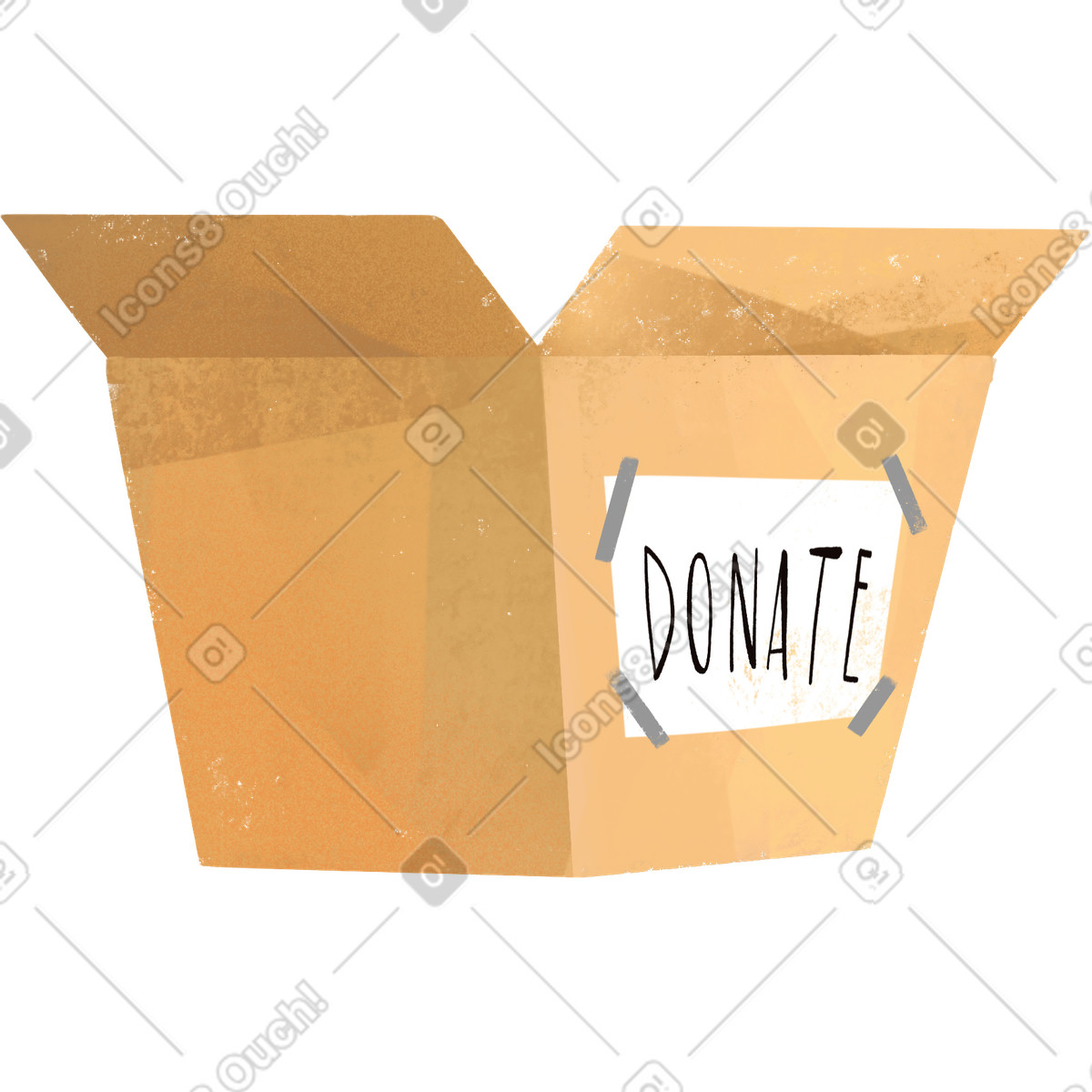 Fabulous スタイルの Donation box のイラストをPNG、SVG形式でダウンロード