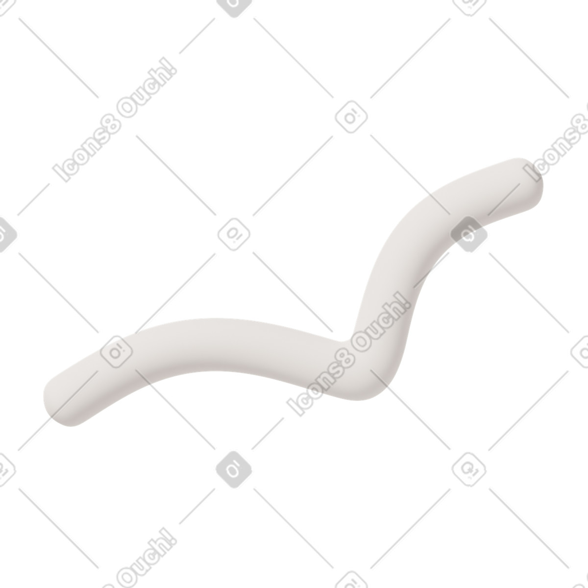 Krumme linie-Illustration im 3D Casual life-Stil als Download in PNG, SVG