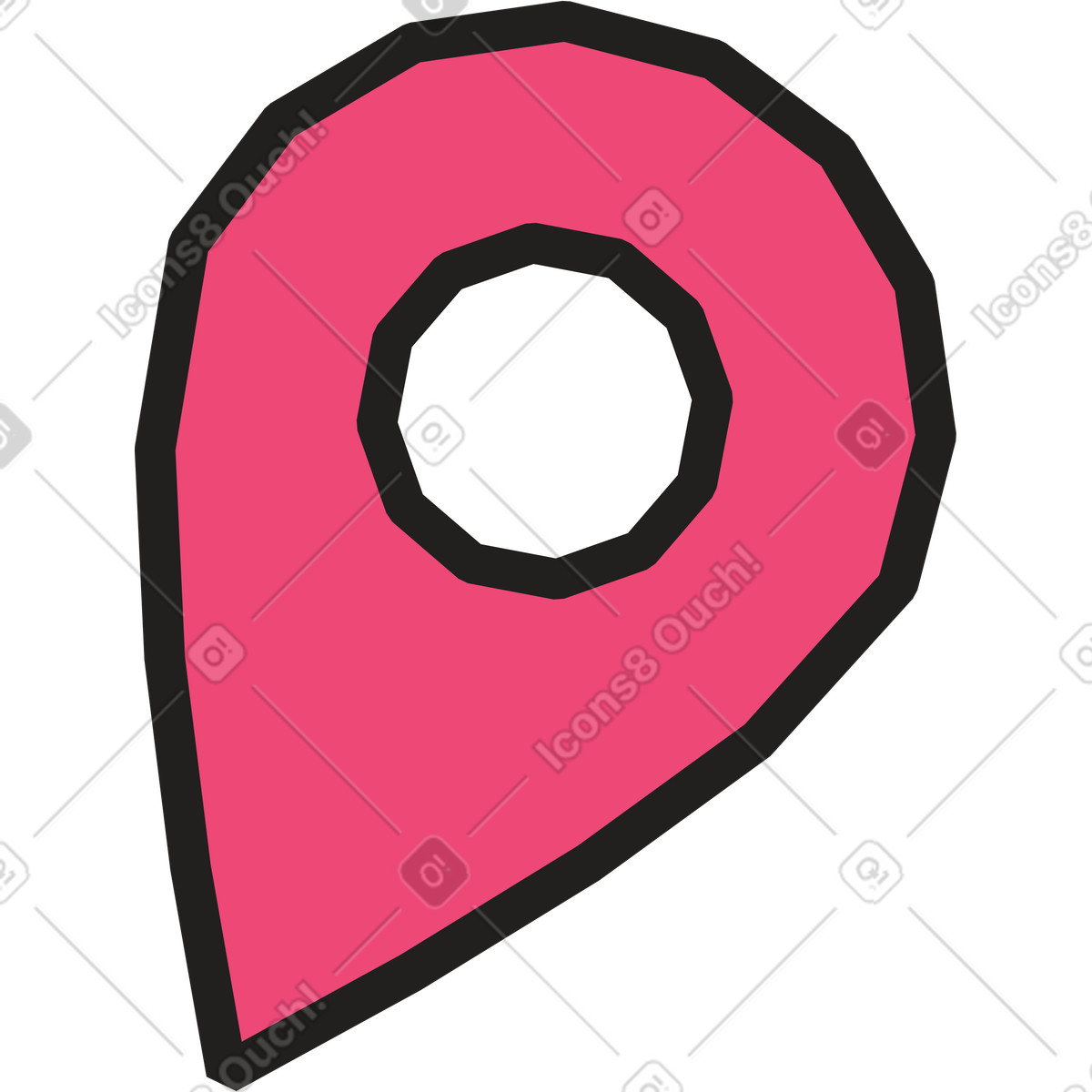 Geolocation-zeichen klein-Illustration im Dazzle-Stil als Download in PNG, SVG