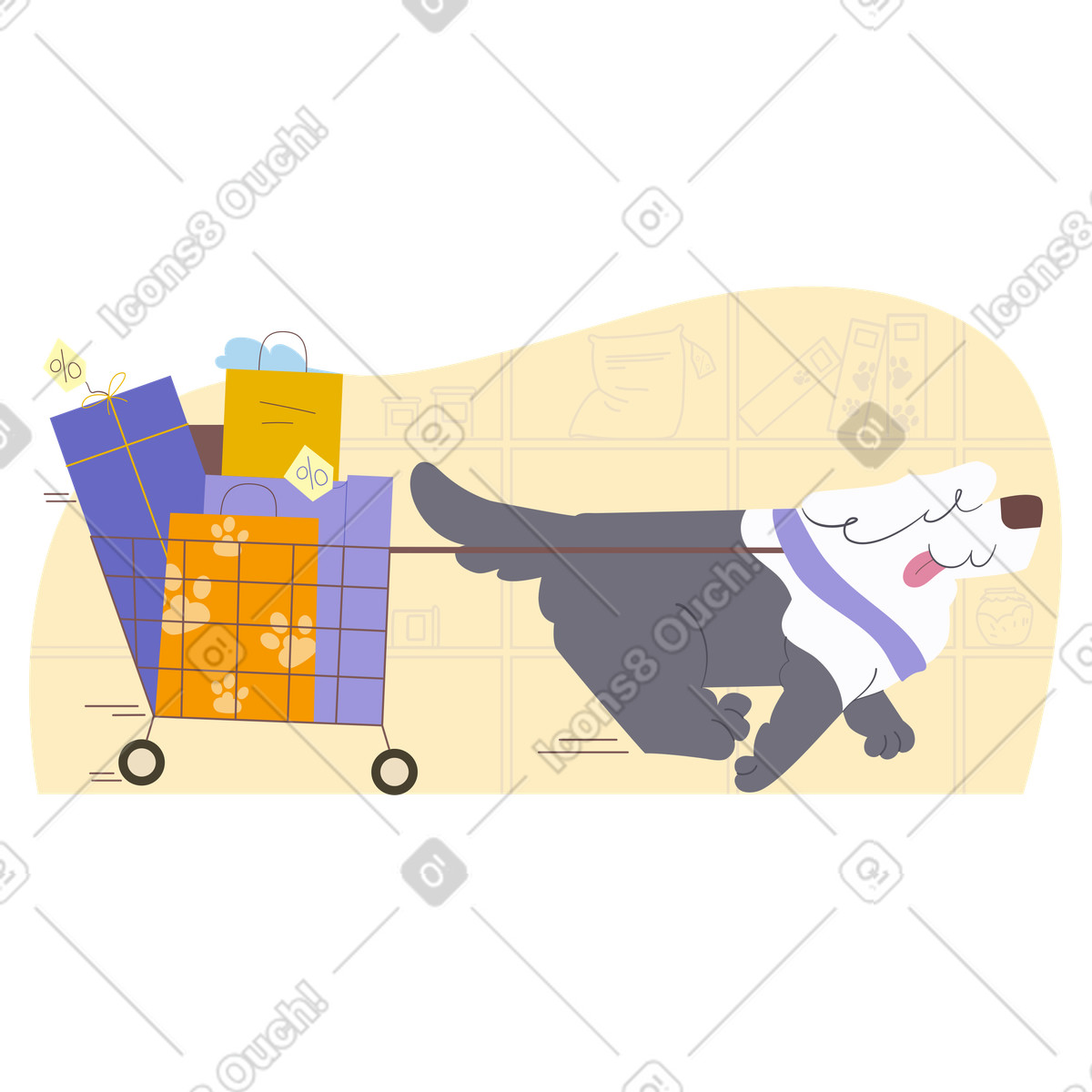 Discounts on sale illustration in Woof style download in PNG, SVG