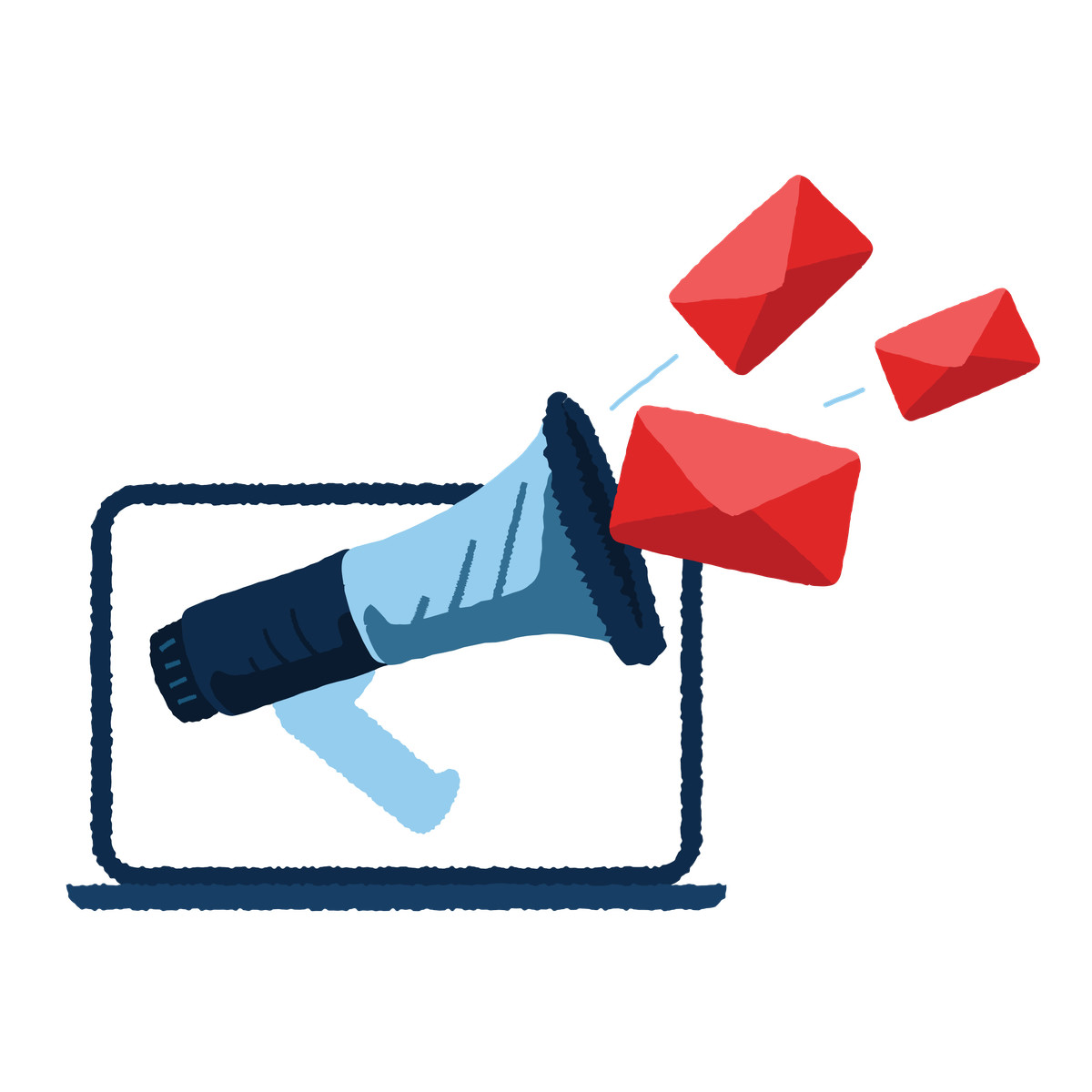 E-mail marketing illustration in PNG, SVG