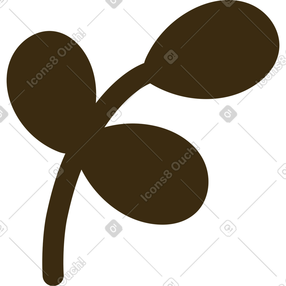 Blatt-Illustration im Arabica-Stil als Download in PNG, SVG