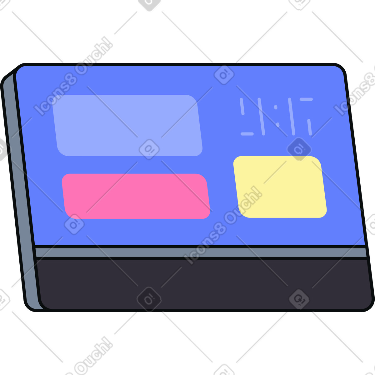 Smart tablet illustration in Teko style download in PNG, SVG