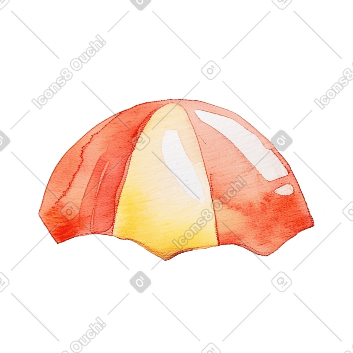 Cappello ombrello da cocktail illustrazione in stile Watercolor scarica in PNG, SVG