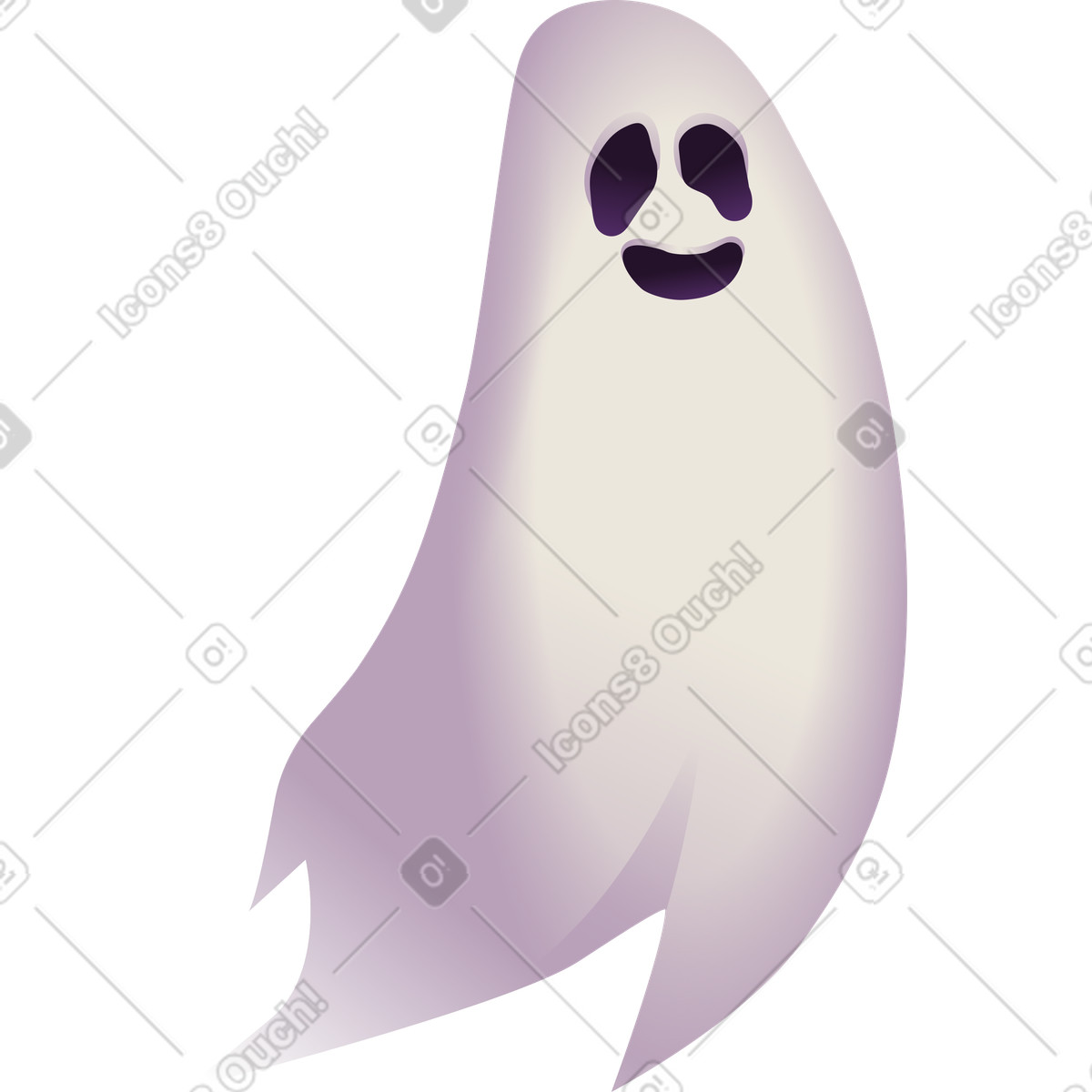Illustration Fantôme dans le style Halloween Party à télécharger aux formats PNG, SVG