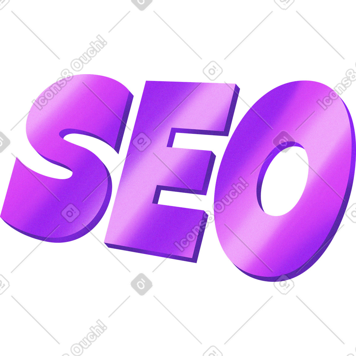 Ilustración Letras de texto seo en estilo Smart a descargar en PNG y SVG