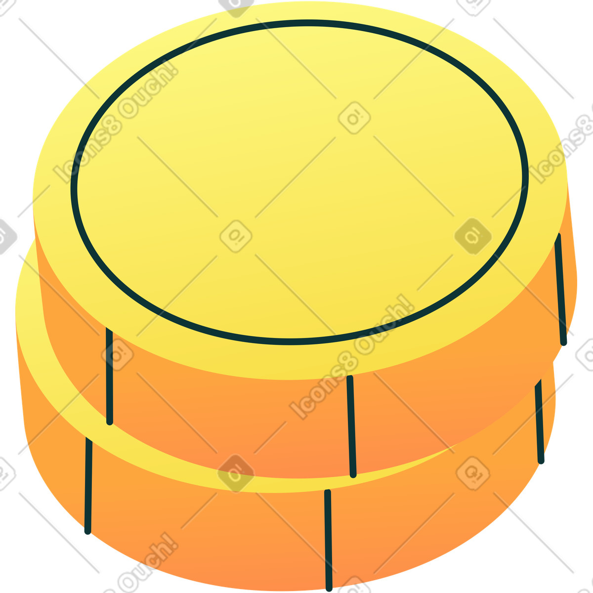 Ilustração de Pequena pilha moedas em no estilo Florid para baixar em PNG, SVG