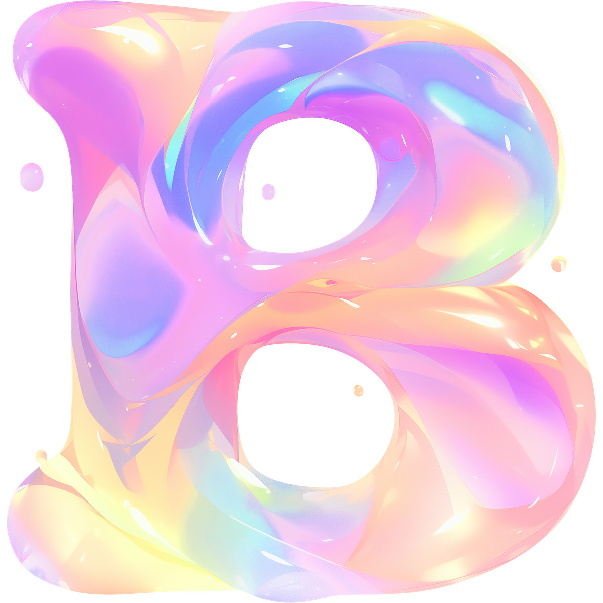 Fluid スタイルの 文字b のイラストをPNG、SVG形式でダウンロード