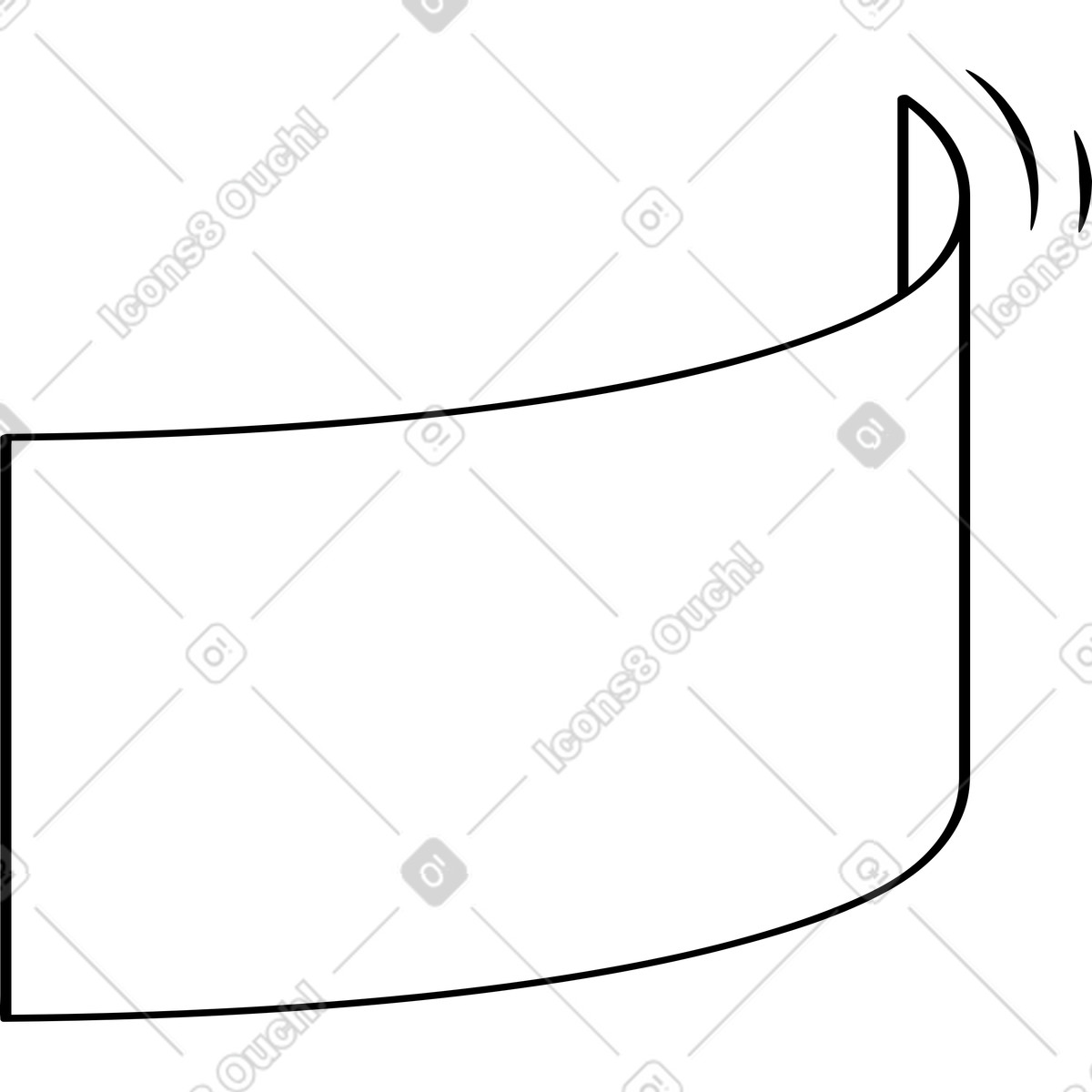 Illustration Blank sheet of paper dans le style Looney à télécharger aux formats PNG, SVG