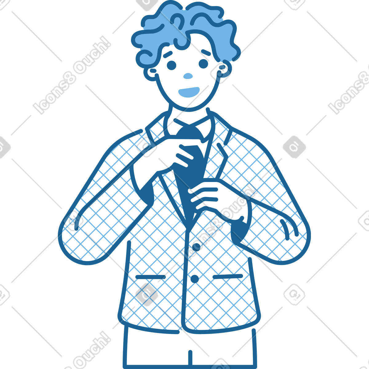 Illustration Homme en costume dans le style Natty à télécharger aux formats PNG, SVG