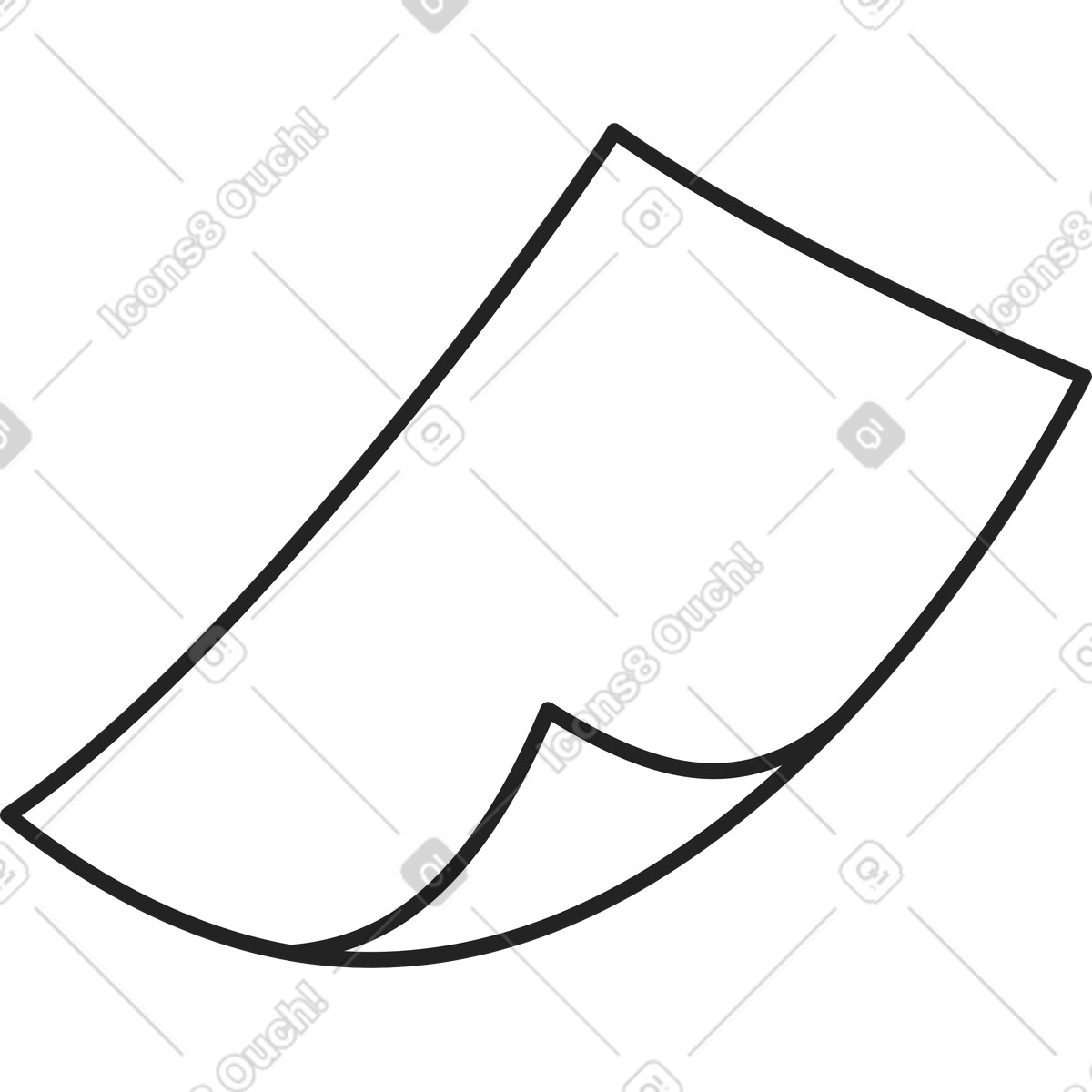 Stück papier-Illustration im Sammy Line-Stil als Download in PNG, SVG
