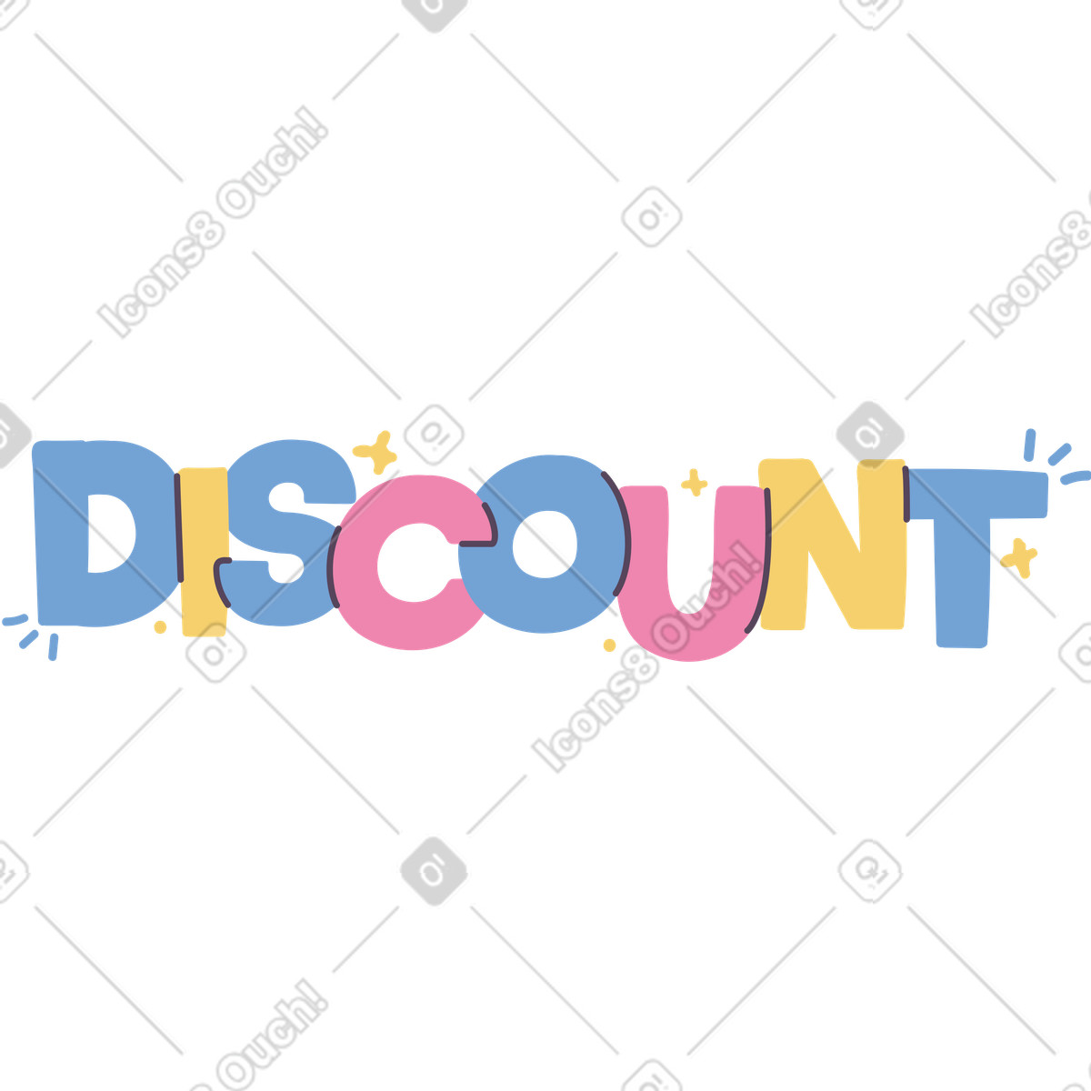 Ilustración Descuento en estilo Pluto a descargar en PNG y SVG
