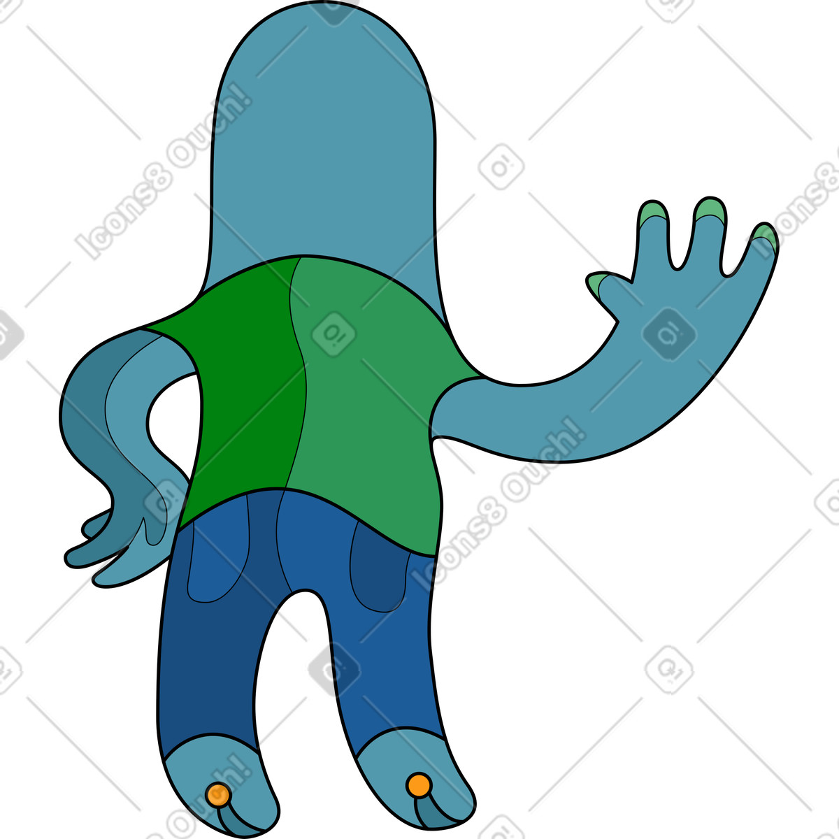 Иллюстрация Ребенок вернулся мальчик привет в PNG и SVG