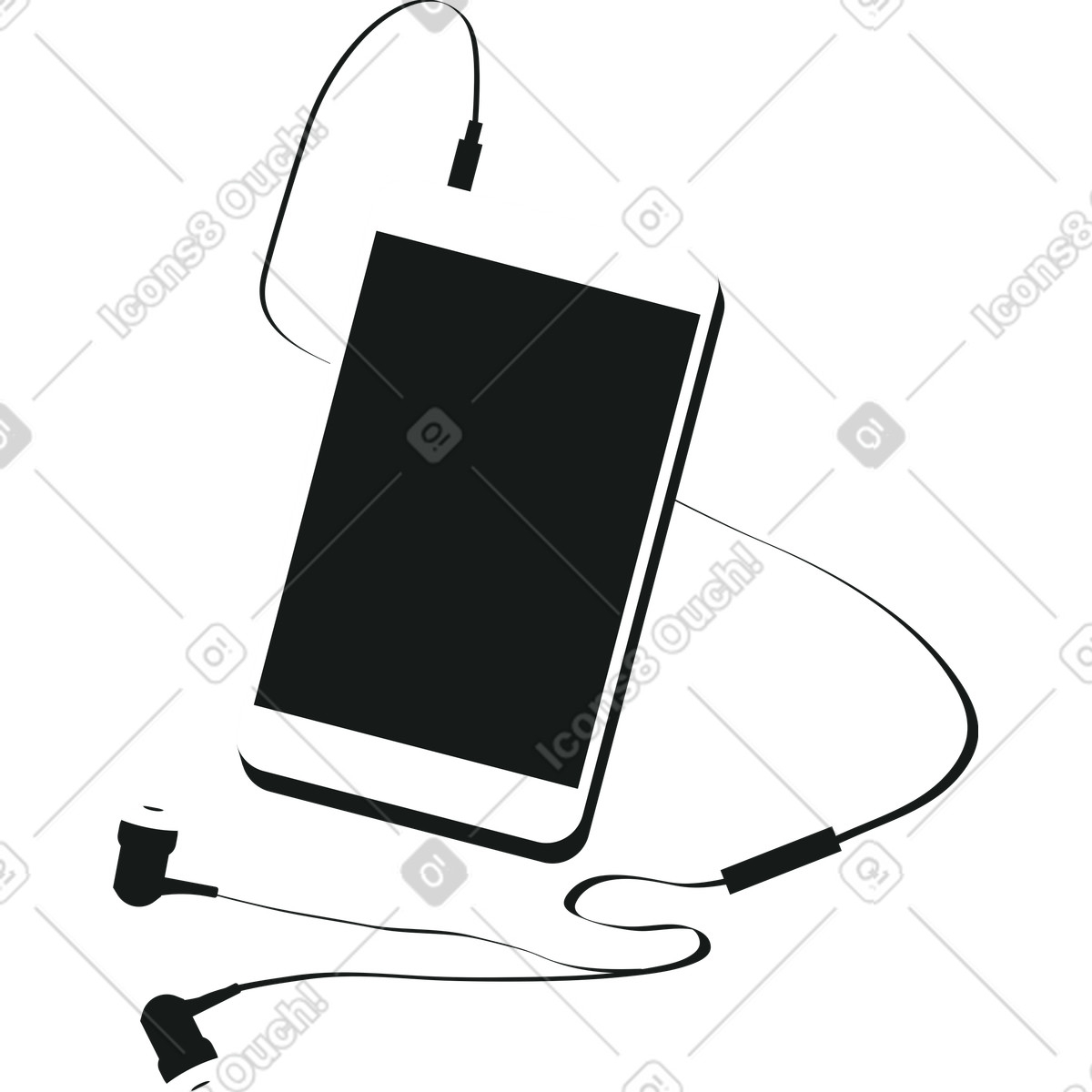 Ilustração de Tablet com fones ouvido em no estilo Lounge para baixar em PNG, SVG