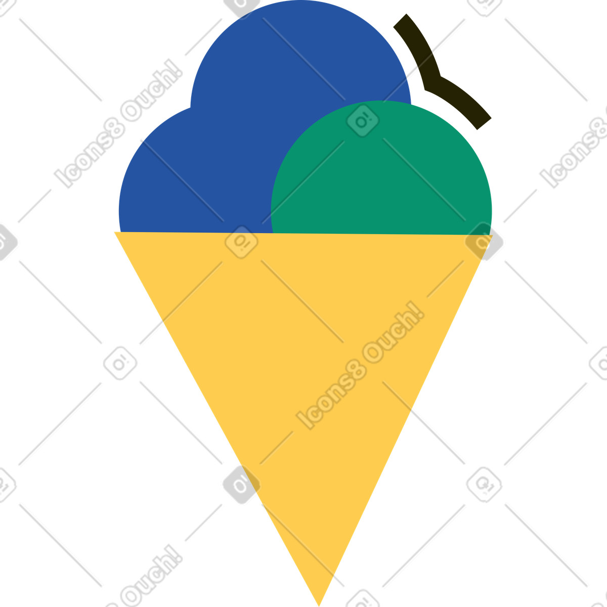 下载 Spot 风格的 冰淇淋 插画，支持 PNG、SVG 格式