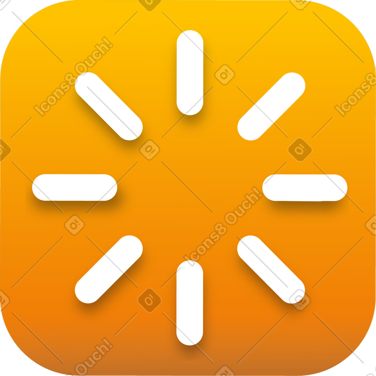 Volumetric loading icon illustration in Glare style download in PNG, SVG