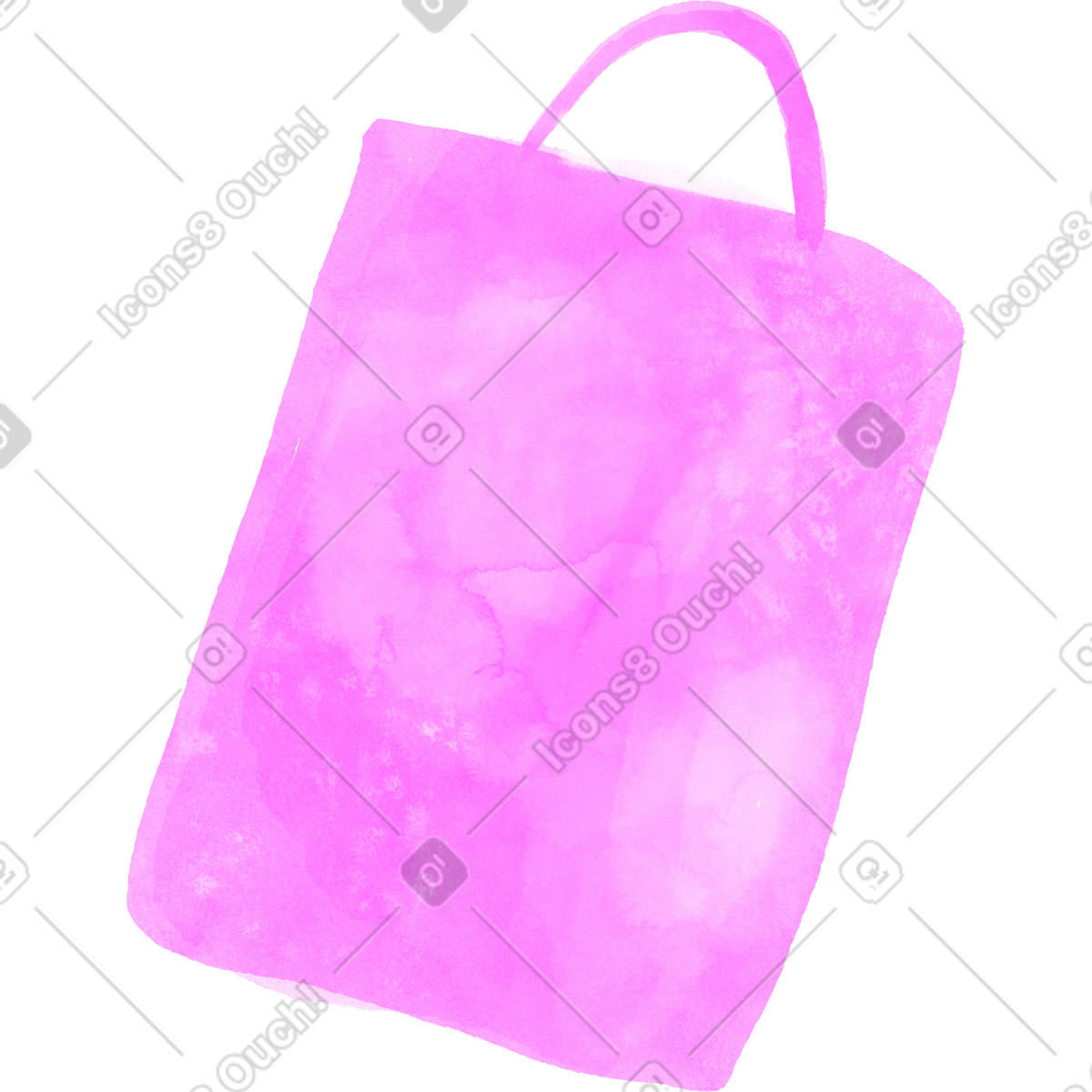 Ilustración Bolsa de la compra en estilo Inky a descargar en PNG y SVG