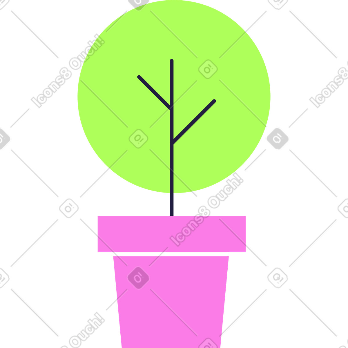 Pianta illustrazione in stile Mellow scarica in PNG, SVG