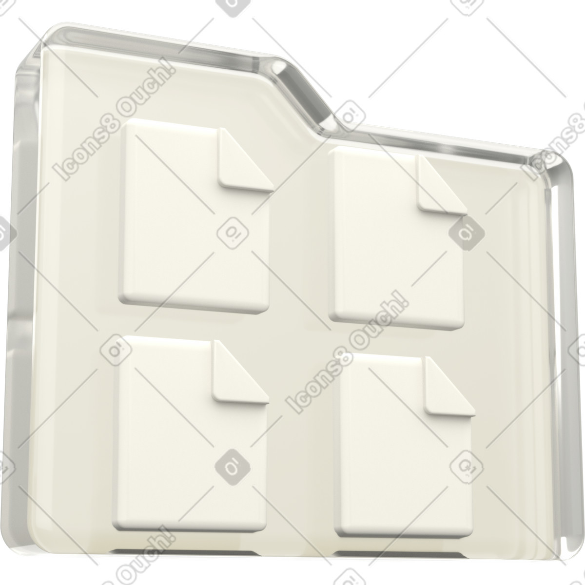 Ilustração de File management folder, document organization system, business storage em no estilo 3D Grid para baixar em PNG, SVG