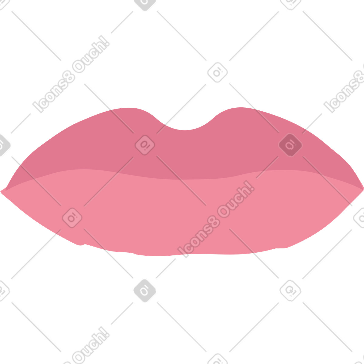 Lips illustration in Rush style download in PNG, SVG