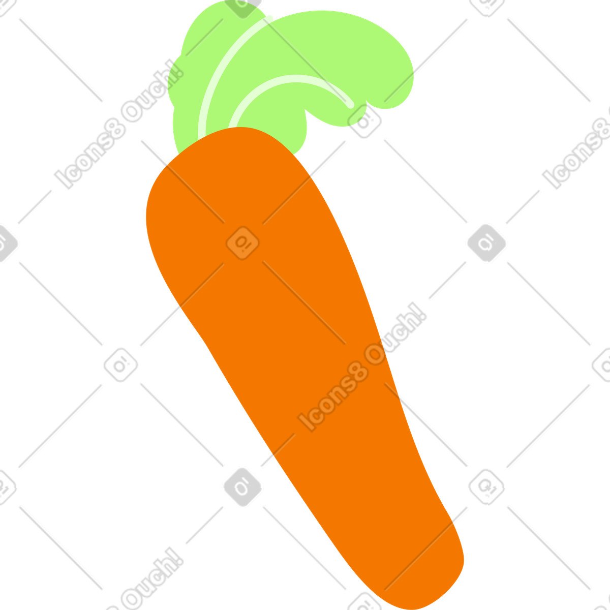 Ilustración Zanahoria en estilo Giggle a descargar en PNG y SVG