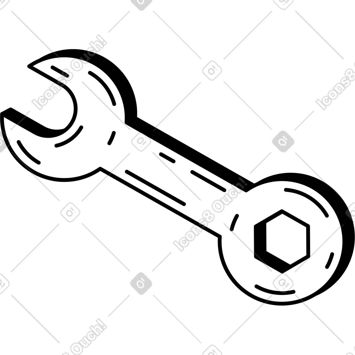 Ruby 스타일의 렌치 일러스트레이션 PNG, SVG 다운로드