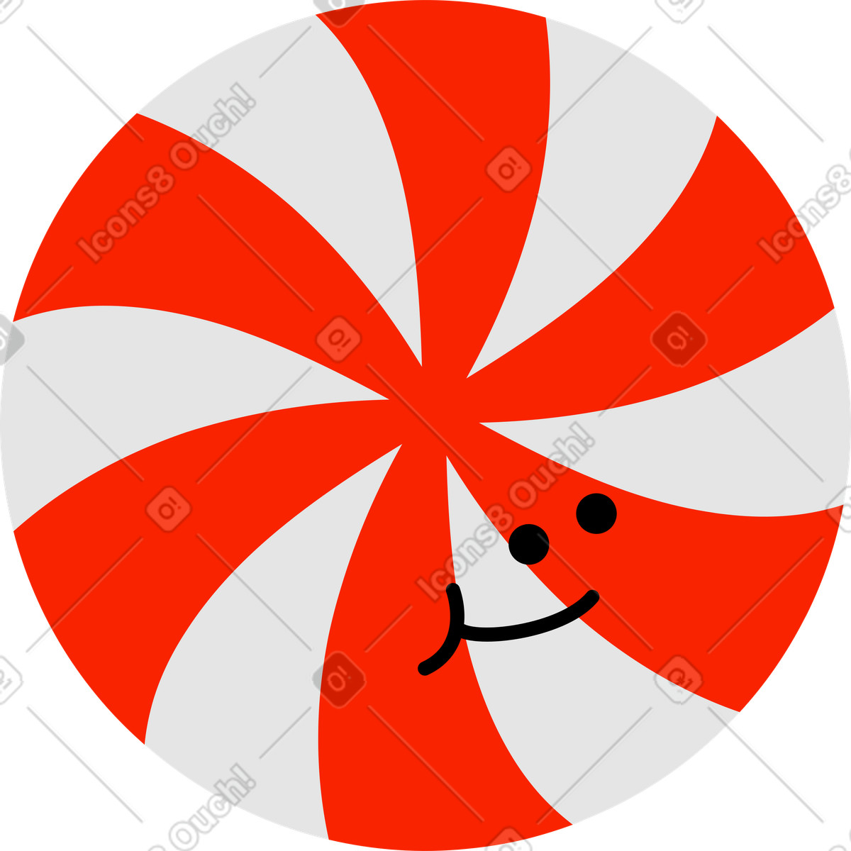 Lutscherkopf-Illustration im Giggle-Stil als Download in PNG, SVG