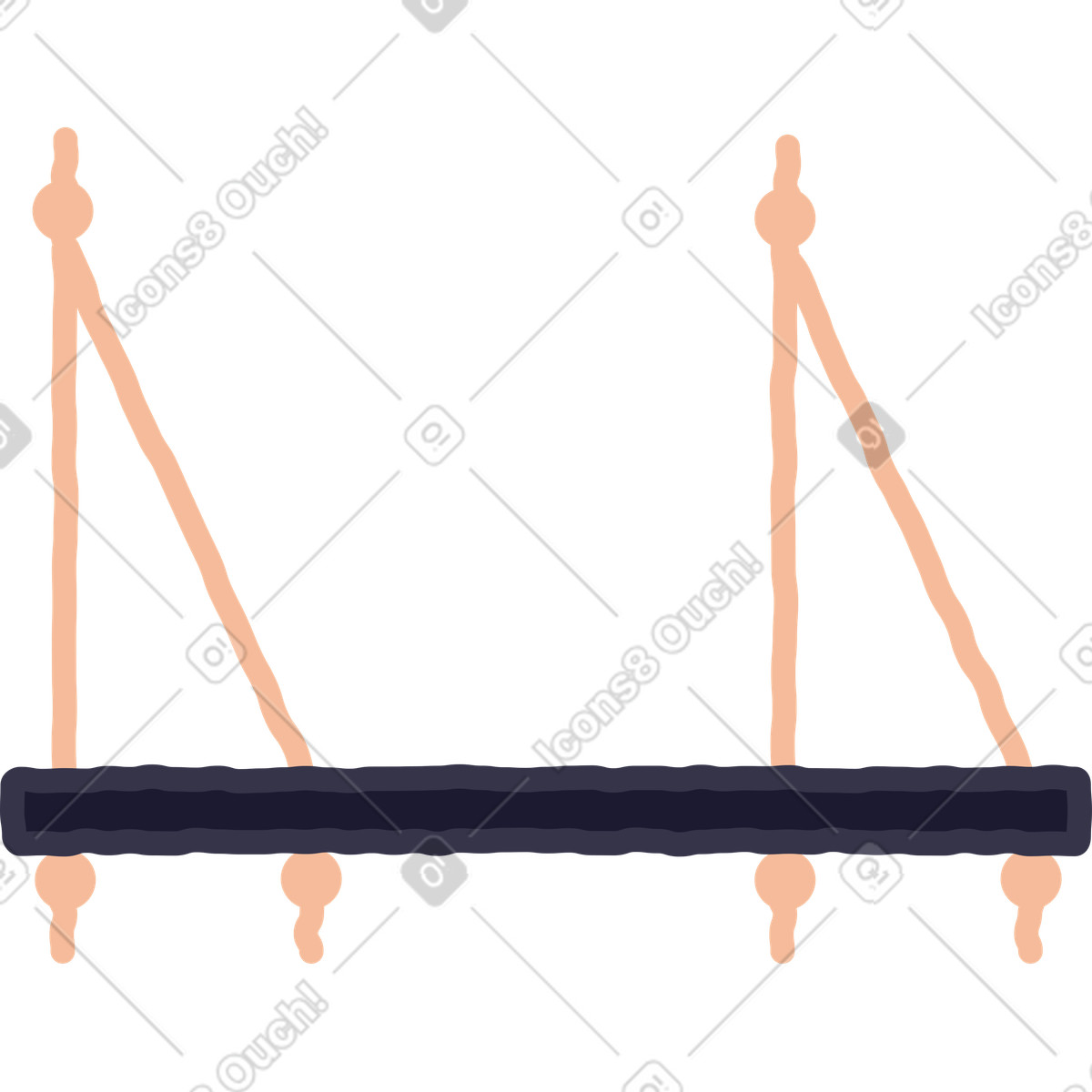 Shelf illustration in Stripy style download in PNG, SVG
