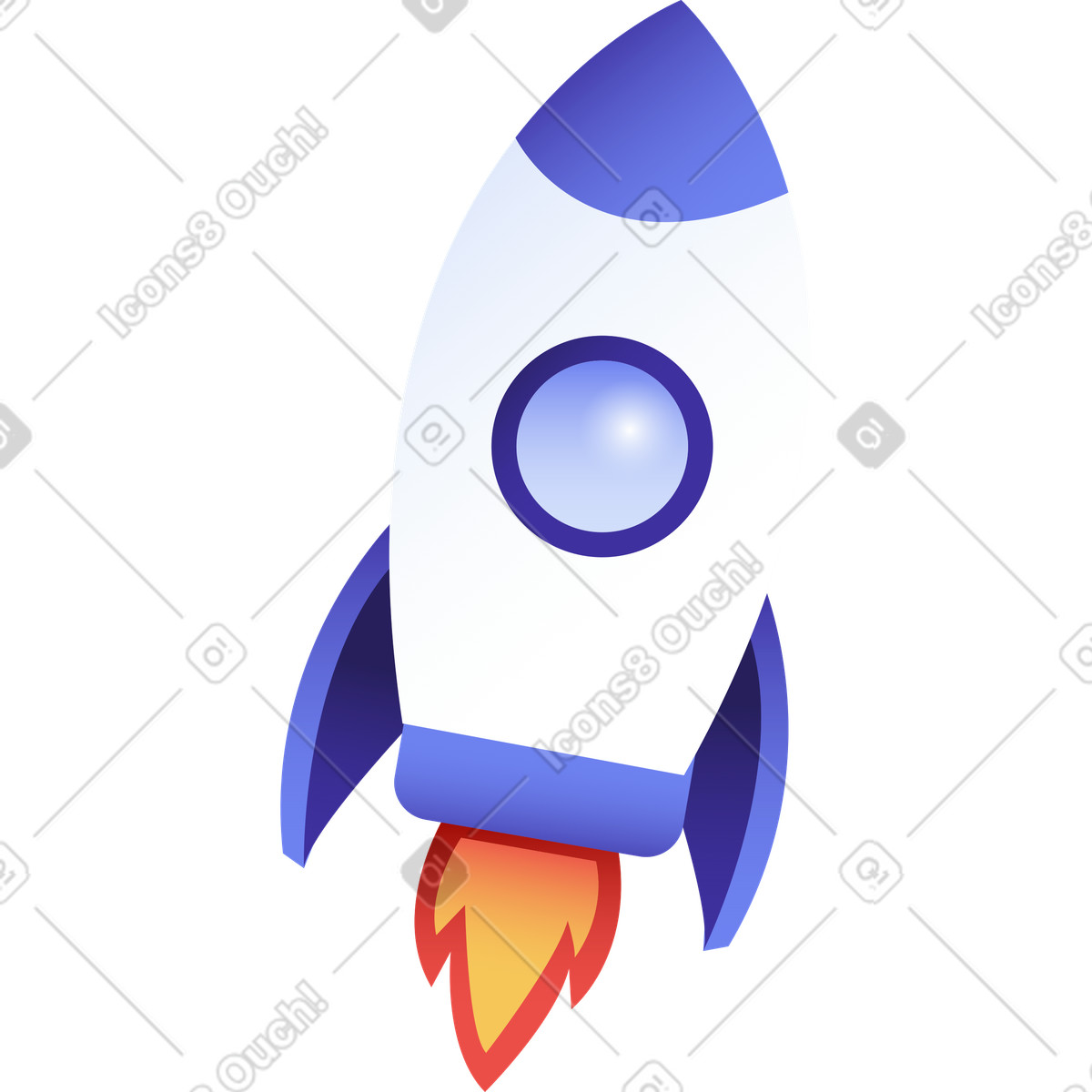 Ilustração de Foguete em no estilo Levels para baixar em PNG, SVG